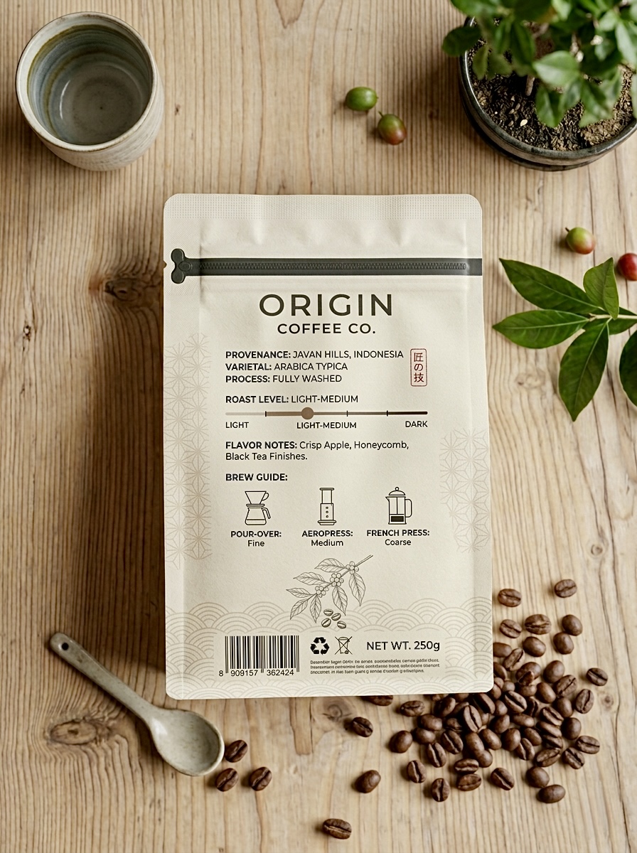 Origin Coffee Packaging Side
